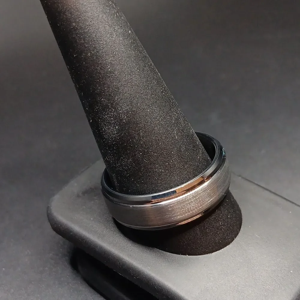 New Blue‎ Tungsten Carbide Men's Size 11.5 Silver Ring
